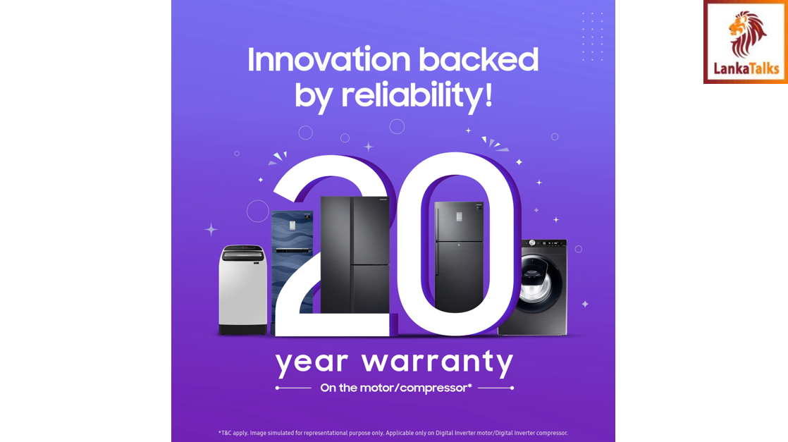 Samsung Sri Lanka reinforces commitment to sustainability with 20-year warranty on refrigerators and washing machines