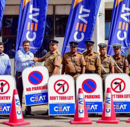 CEAT Kelani presents traffic management tools to Police and SLCMP