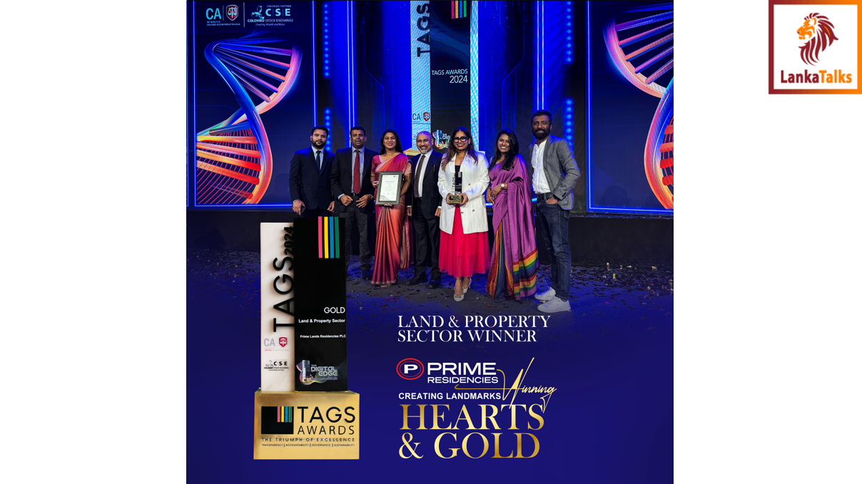 Prime Lands Residencies Honoured with Gold at TAGS Awards 2024