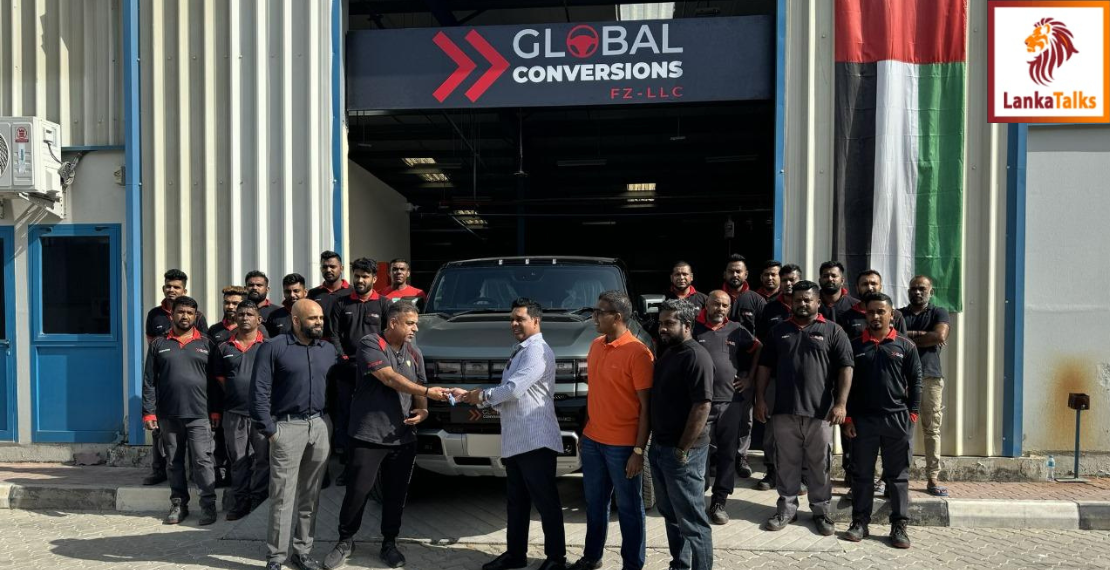 World's first successful conversion of Hummer EV SUV to right-hand drive by a team of Sri Lankans at Global Conversions