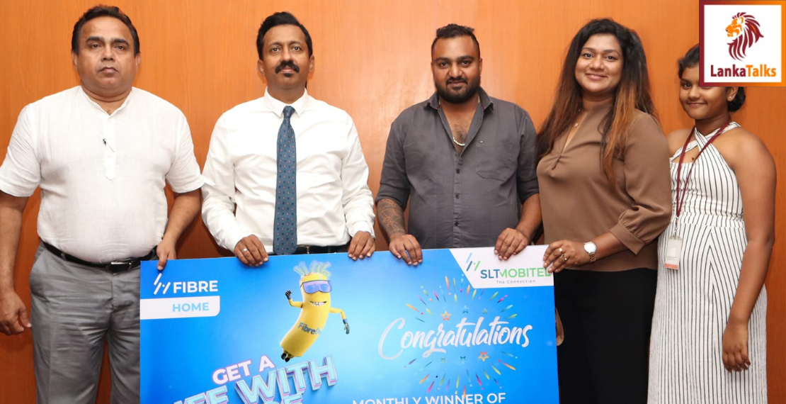 SLT-MOBITEL presents LKR 1,000,000 to January’s ‘Fibre Elite Rewards’ winner