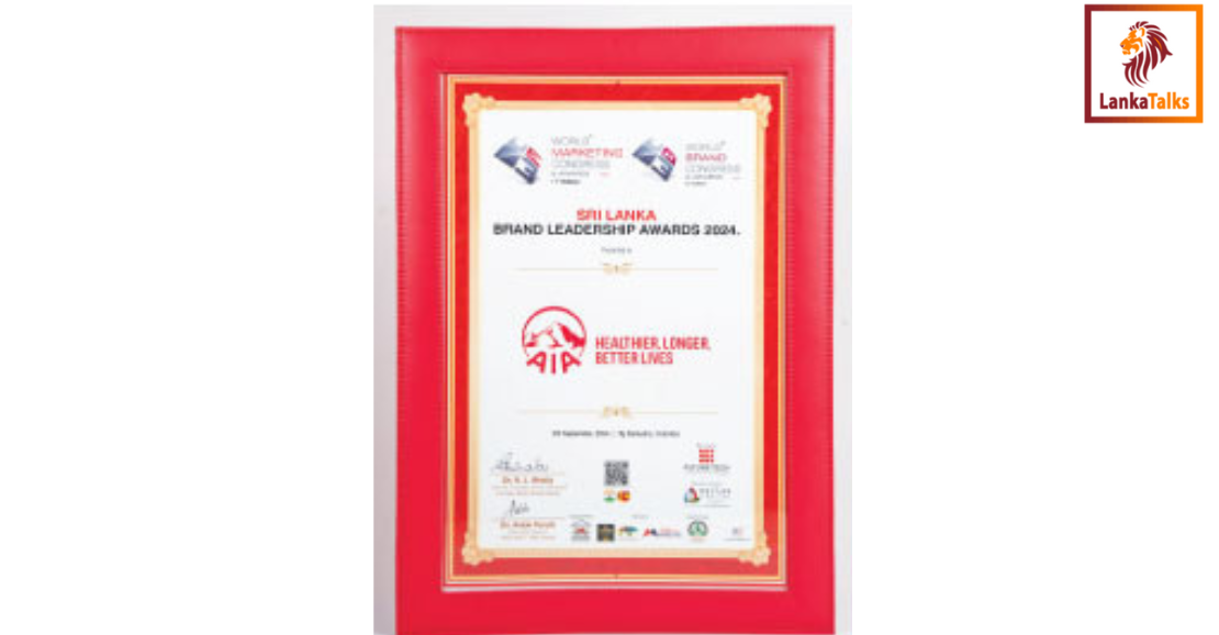 AIA Insurance certified as Lanka’s Best Brand at ‘Brand Leadership Awards’