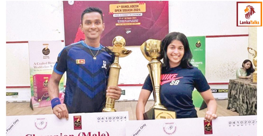 Squash stars Laksiri and Kuruppu crowned champions in Dhaka