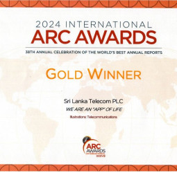 SLT-MOBITEL secures Gold at 38th Annual International ARC Awards