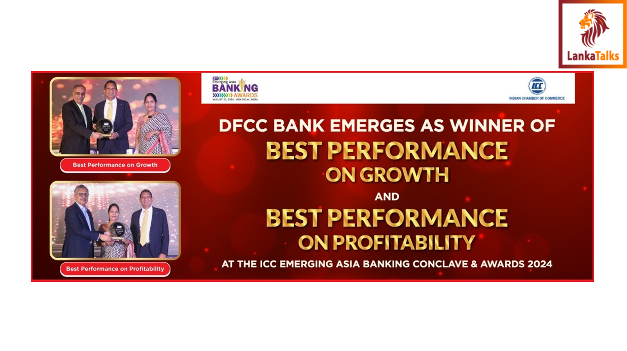 DFCC Bank Recognised for Strategic Excellence and Growth at Indian Chamber of Commerce Emerging Asia Banking Awards 2024