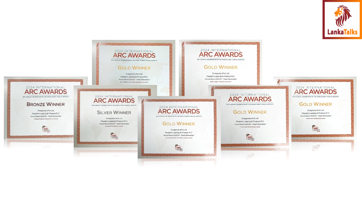 People’s Leasing & Finance Annual Report Crowned Best in Sri Lanka at the International ARC Awards, Earning Grand and Multiple Gold Awards.