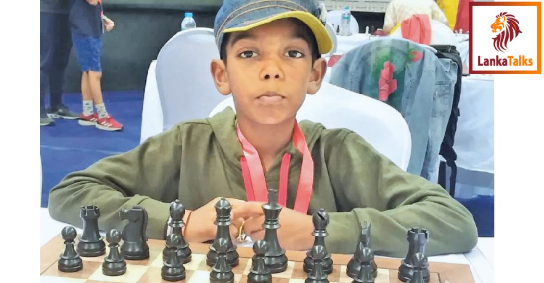 Chenitha and Thehas under 10 winner and runner up of Commonwealth Chess Championship