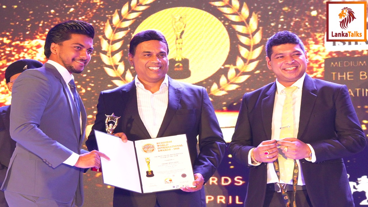 Ishara Madushan of IMOS honoured as Best Online Mathematics Tutor of the Year at BWIO Awards