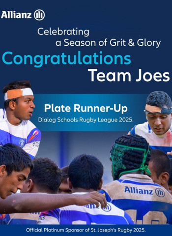 Allianz Insurance Lanka Limited stands behind St. Joseph’s College as they end yet another season on a high note.