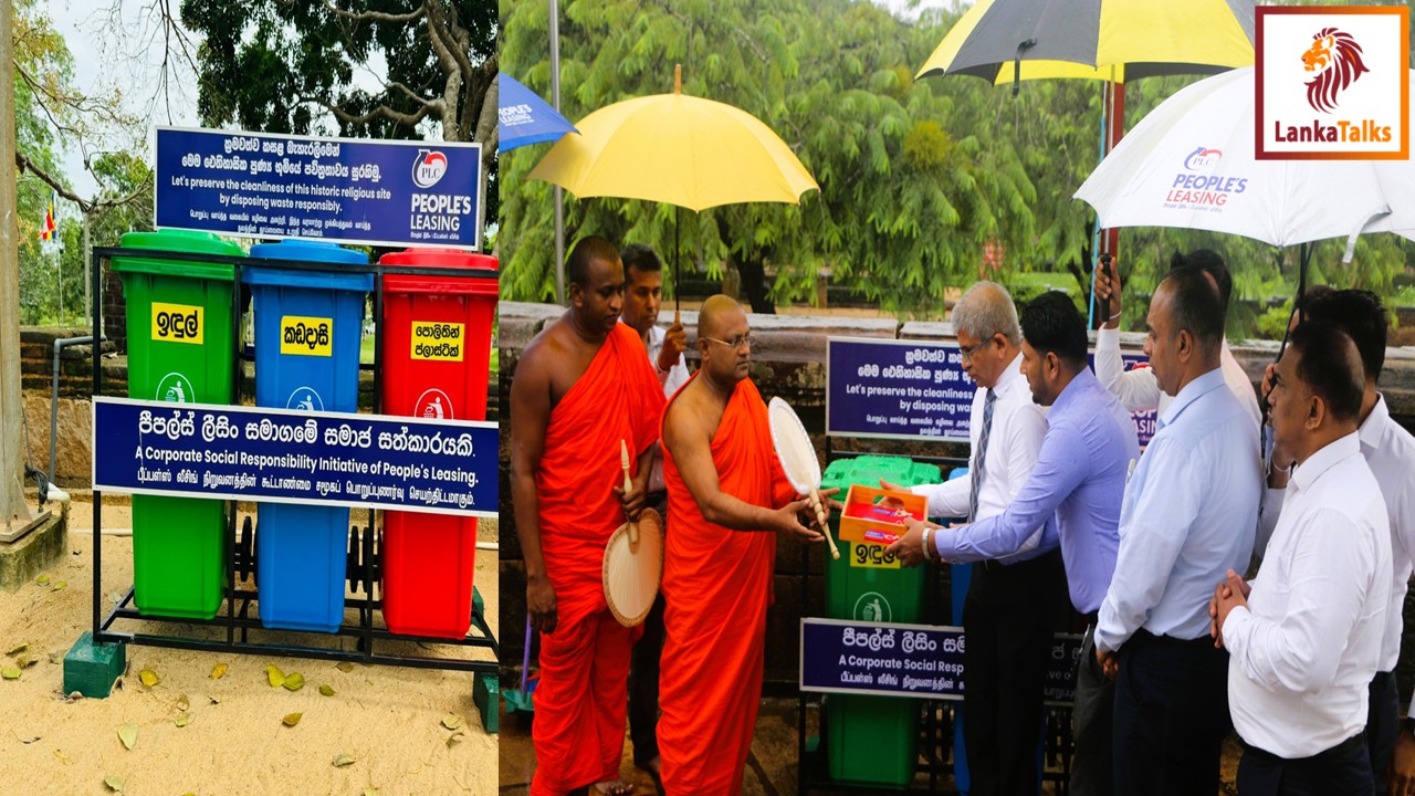 People's Leasing contributes to improve the Solid Waste Management at Mirisawetiya Temple premises in Anuradhapura