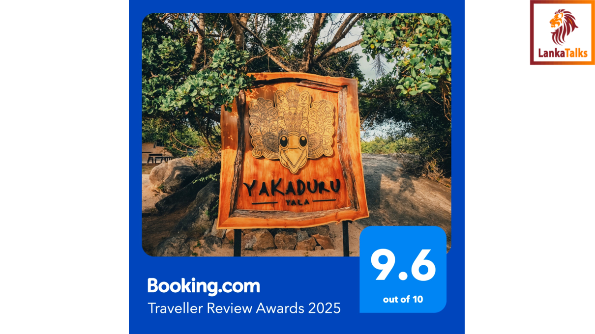 Yakaduru Yala, an innovative eco-safari lodge receives Booking.com’s esteemed traveler review award with a 9.6 rating for 2025
