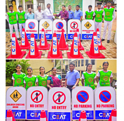 ‘CEAT Cares’ presents road safety equipment to 30 more schools