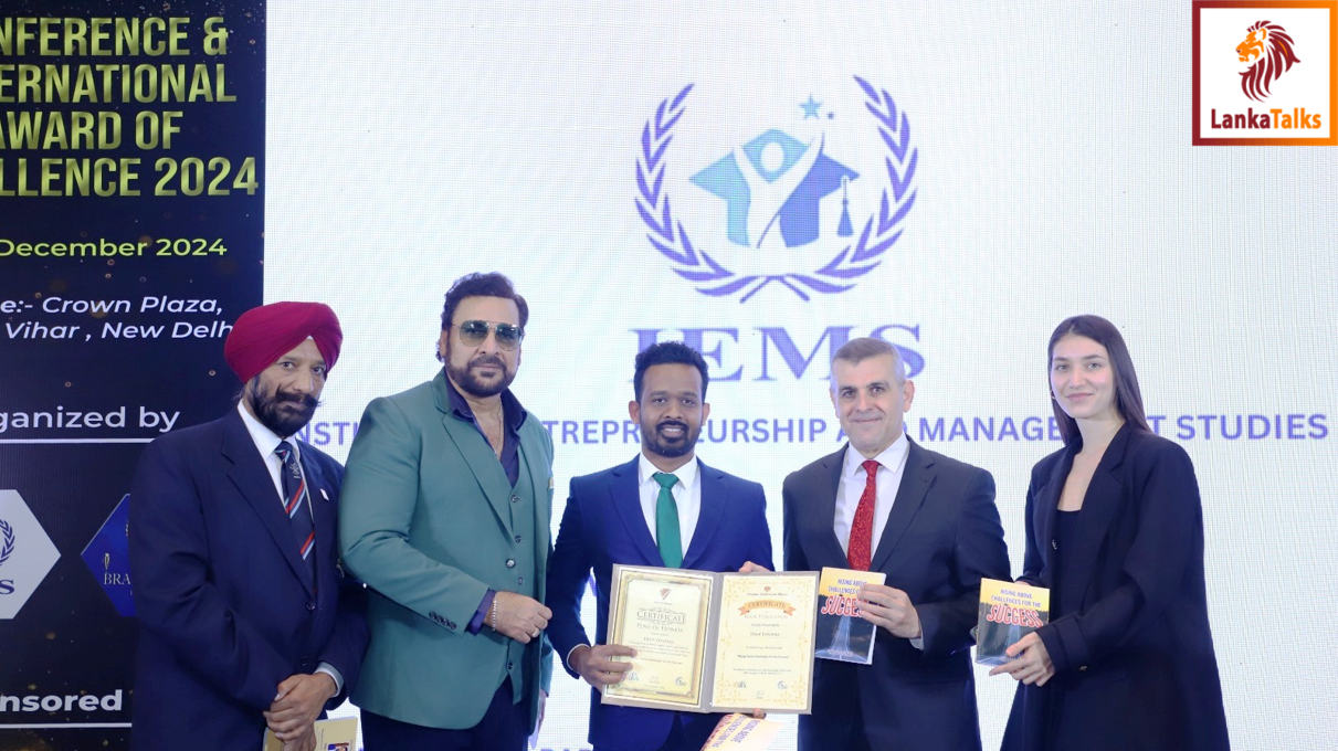 Managing Director of Ceylon Pharma College Dilip Fonseka unveils inspiring book at International Award Meet in New Delhi, India