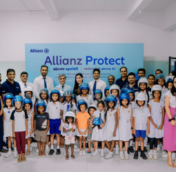 Allianz Lanka Expands Flagship CSR Initiative ‘Allianz Protect’ with 1,550 Child Safety Helmets Distributed Across 30 Locations.