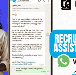 XpressJobs Launches Sri Lanka’s First AI-Powered WhatsApp Recruitment Assistant